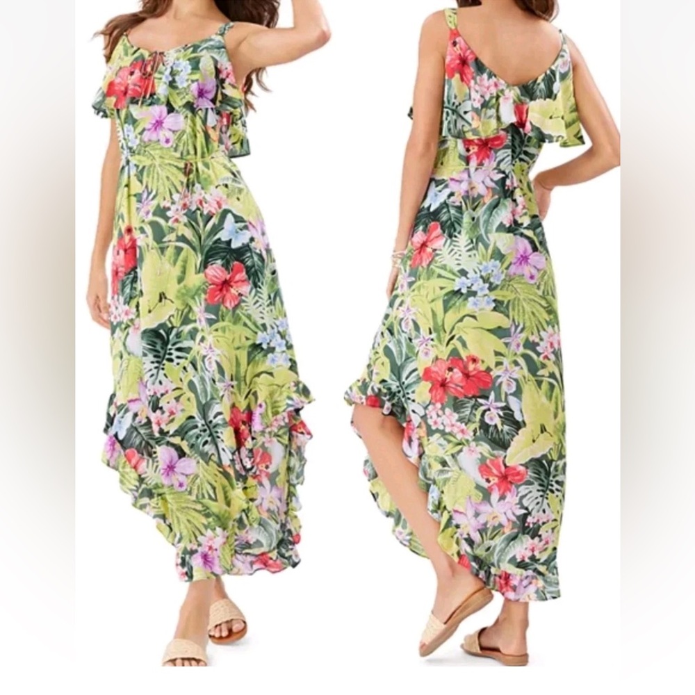 NEW Tommy Bahama Tropolicious Printed Maxi Dress Size M
